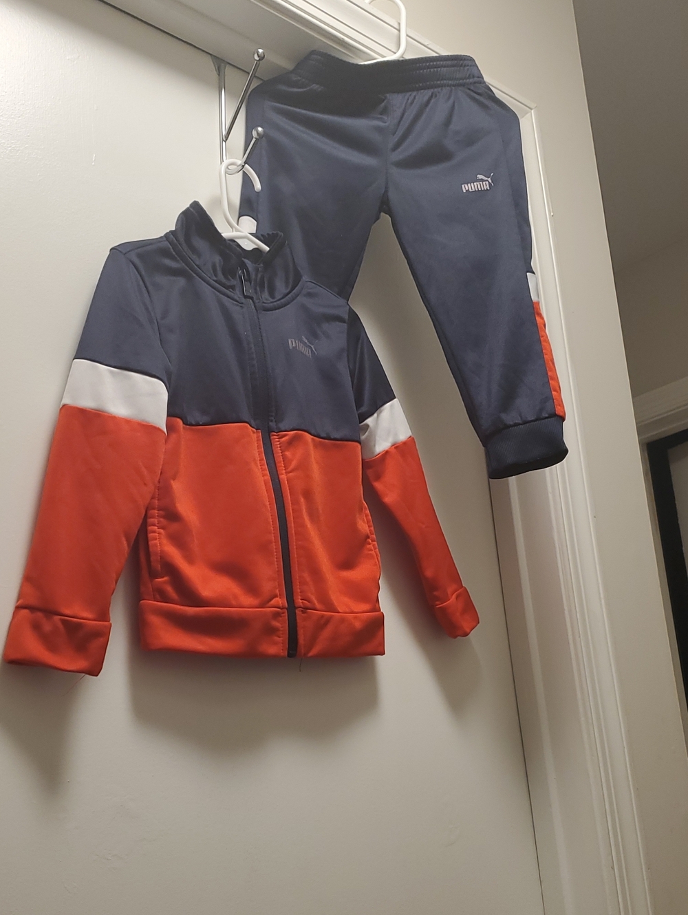 Puma Navy, Orange & White Kids Athletic Track Set